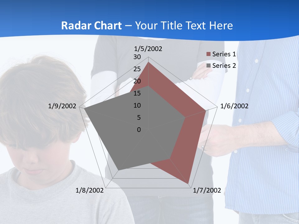 A Man Pointing At A Boy With His Arms Crossed PowerPoint Template