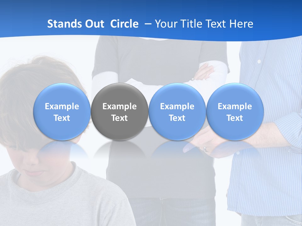 A Man Pointing At A Boy With His Arms Crossed PowerPoint Template