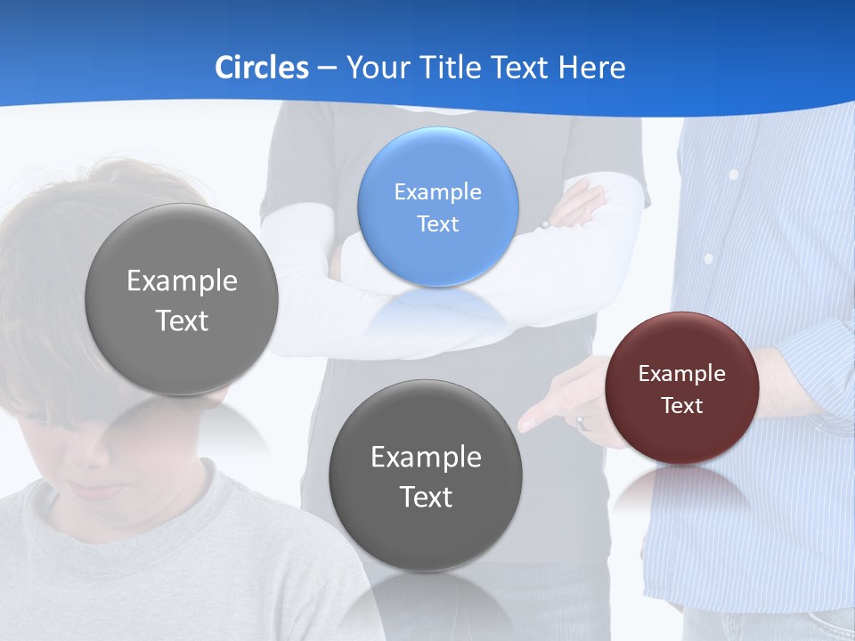 A Man Pointing At A Boy With His Arms Crossed PowerPoint Template