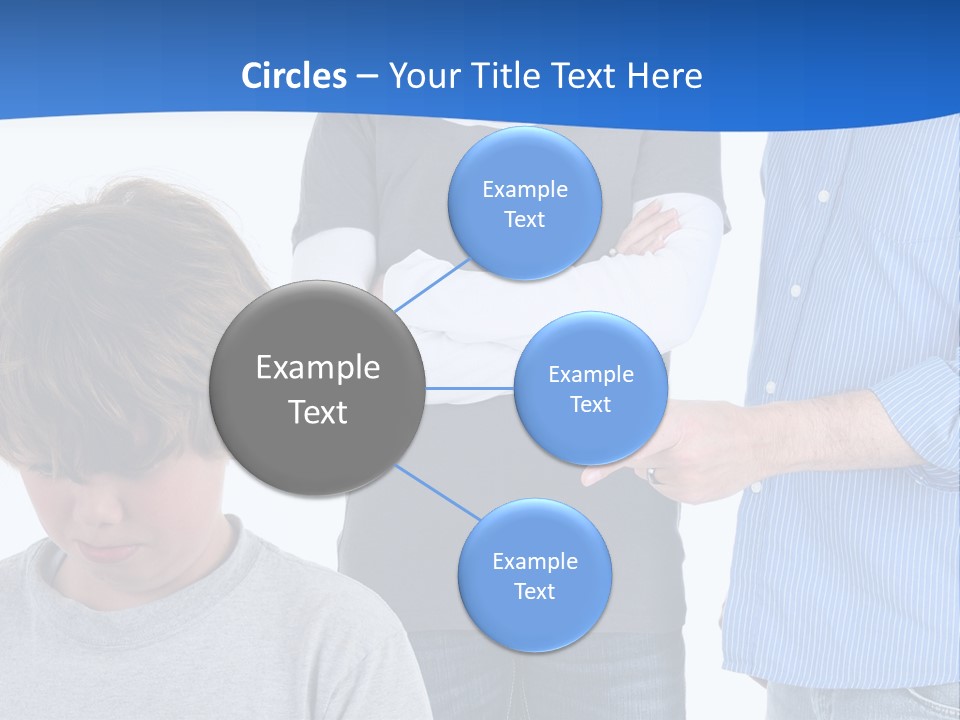 A Man Pointing At A Boy With His Arms Crossed PowerPoint Template