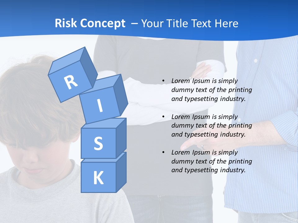 A Man Pointing At A Boy With His Arms Crossed PowerPoint Template