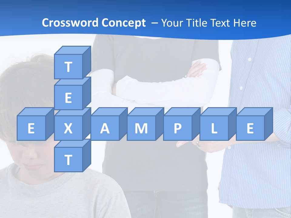 A Man Pointing At A Boy With His Arms Crossed PowerPoint Template