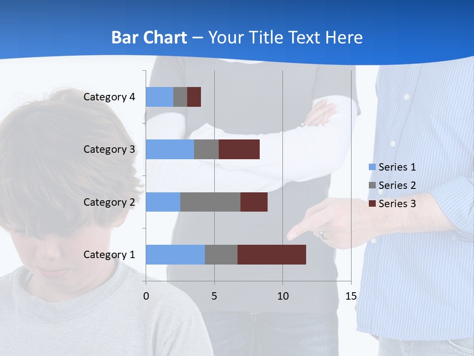 A Man Pointing At A Boy With His Arms Crossed PowerPoint Template