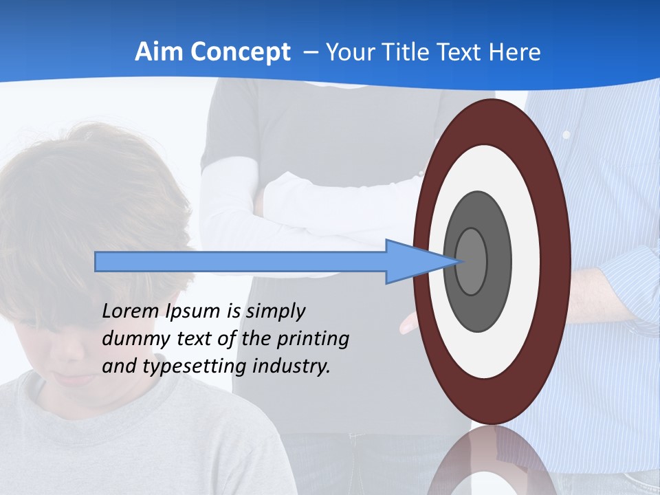 A Man Pointing At A Boy With His Arms Crossed PowerPoint Template