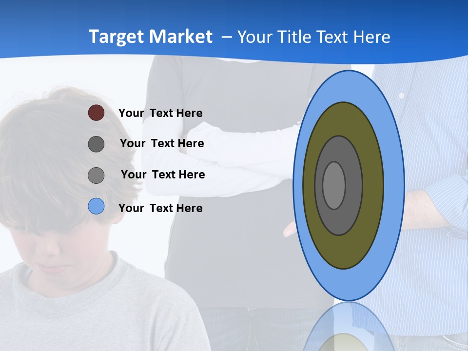 A Man Pointing At A Boy With His Arms Crossed PowerPoint Template