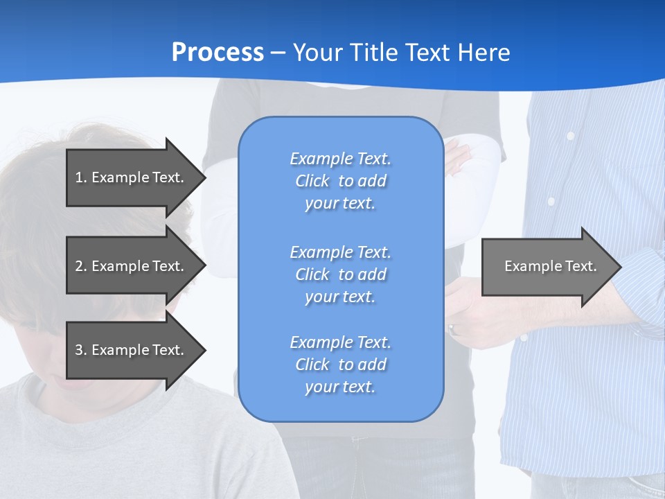 A Man Pointing At A Boy With His Arms Crossed PowerPoint Template