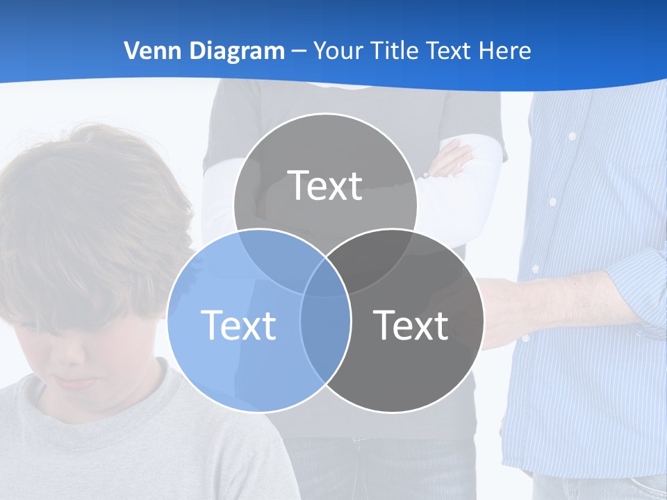 A Man Pointing At A Boy With His Arms Crossed PowerPoint Template