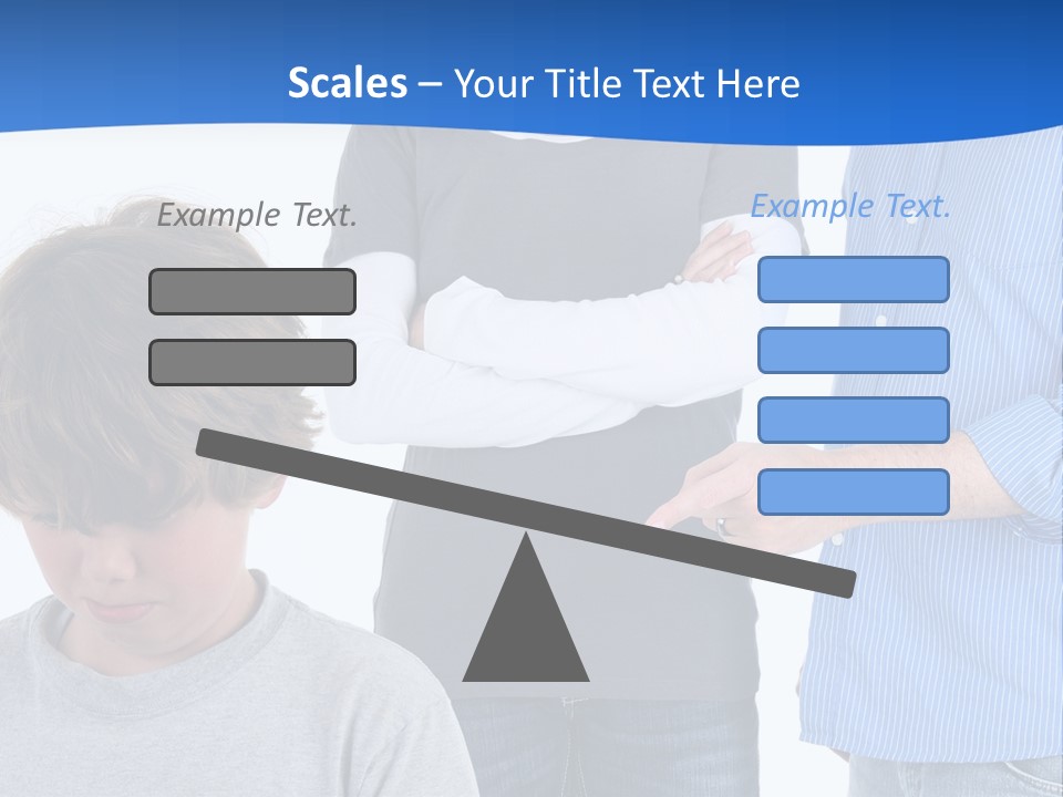 A Man Pointing At A Boy With His Arms Crossed PowerPoint Template