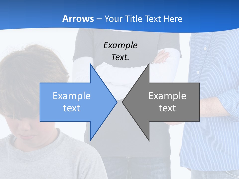 A Man Pointing At A Boy With His Arms Crossed PowerPoint Template