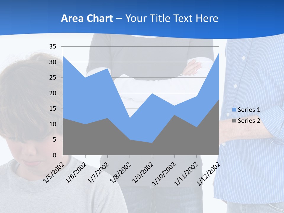 A Man Pointing At A Boy With His Arms Crossed PowerPoint Template