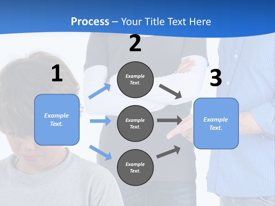 A Man Pointing At A Boy With His Arms Crossed PowerPoint Template