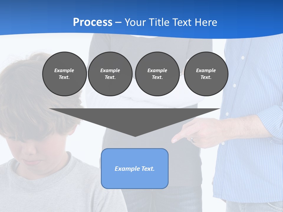 A Man Pointing At A Boy With His Arms Crossed PowerPoint Template