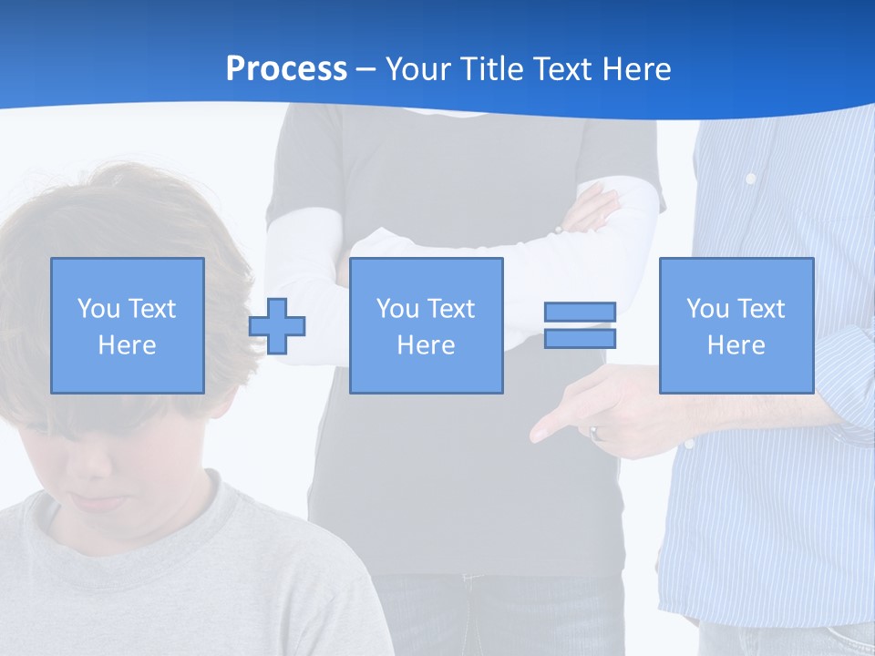 A Man Pointing At A Boy With His Arms Crossed PowerPoint Template