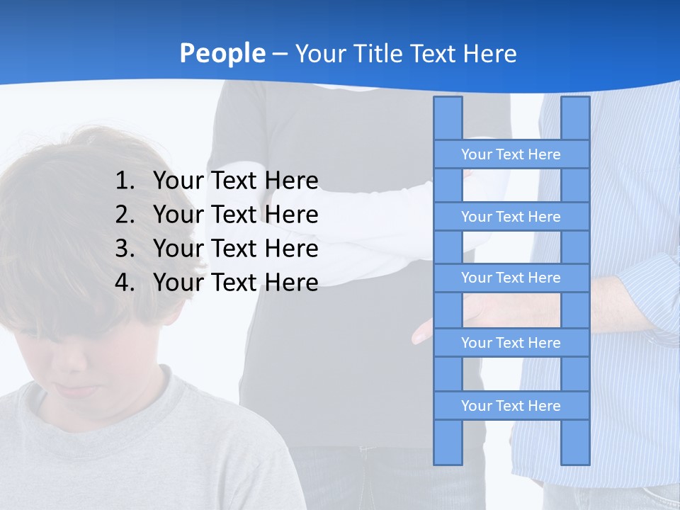 A Man Pointing At A Boy With His Arms Crossed PowerPoint Template