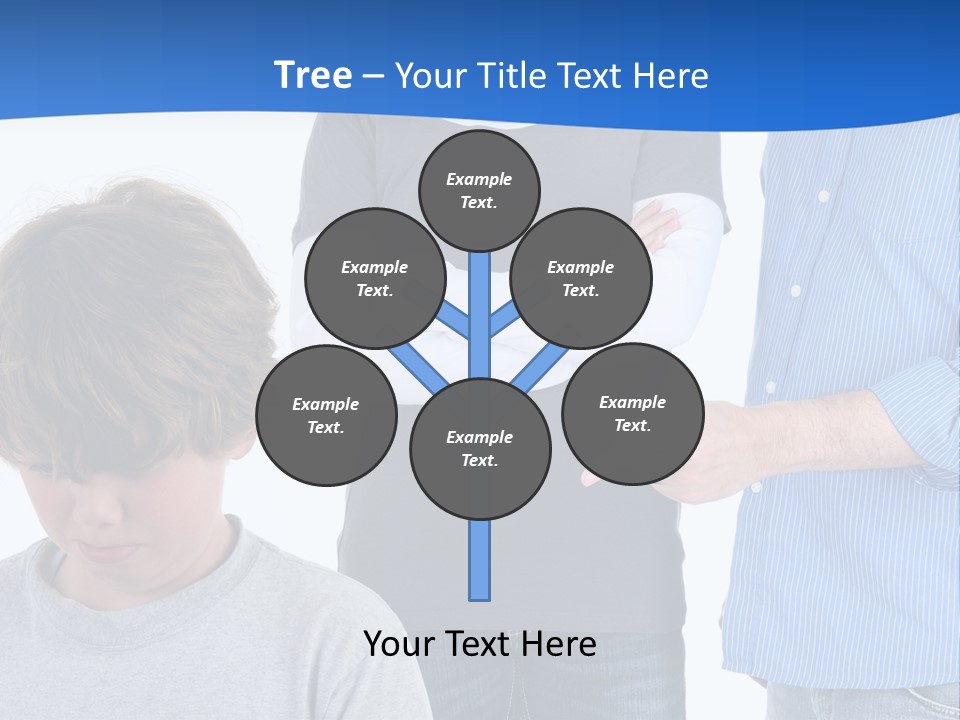 A Man Pointing At A Boy With His Arms Crossed PowerPoint Template