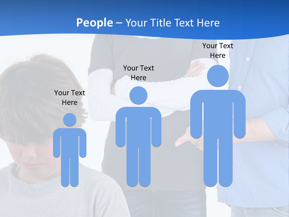 A Man Pointing At A Boy With His Arms Crossed PowerPoint Template