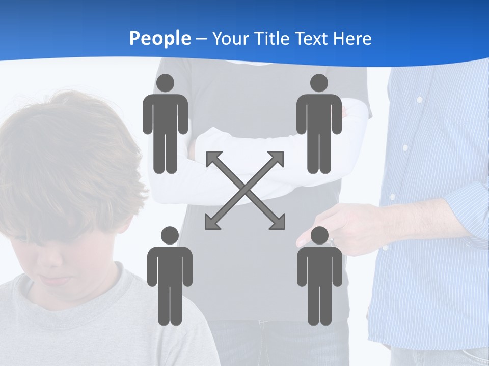 A Man Pointing At A Boy With His Arms Crossed PowerPoint Template