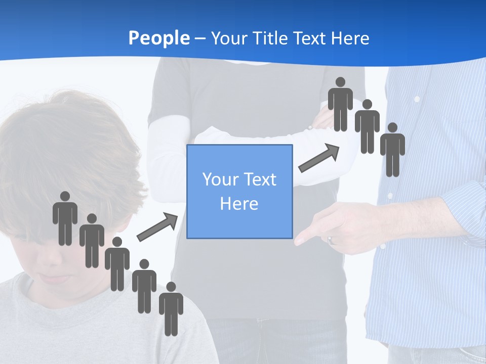 A Man Pointing At A Boy With His Arms Crossed PowerPoint Template