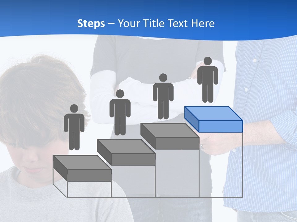 A Man Pointing At A Boy With His Arms Crossed PowerPoint Template