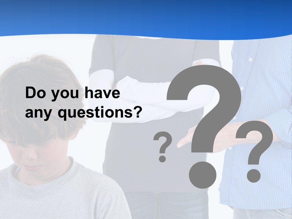 A Man Pointing At A Boy With His Arms Crossed PowerPoint Template