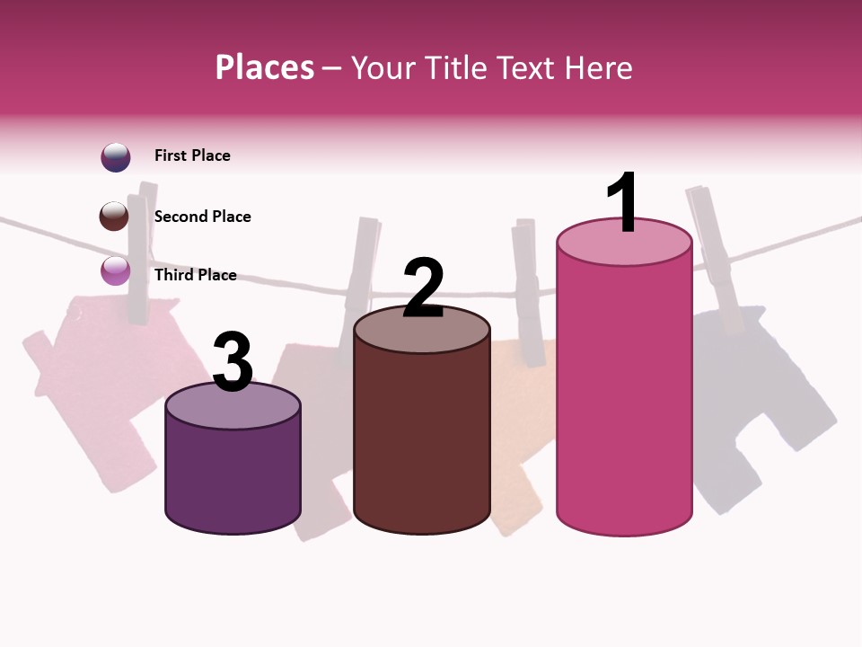 A Line Of Clothes Hanging From A Clothes Line PowerPoint Template