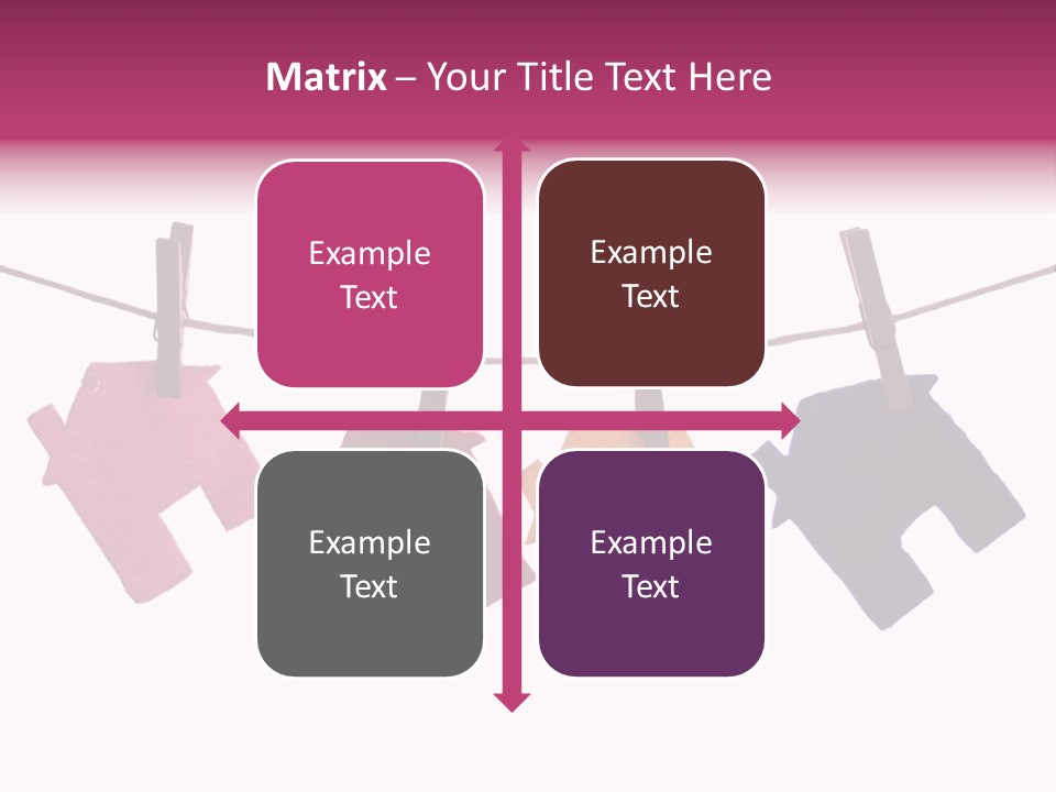 A Line Of Clothes Hanging From A Clothes Line PowerPoint Template