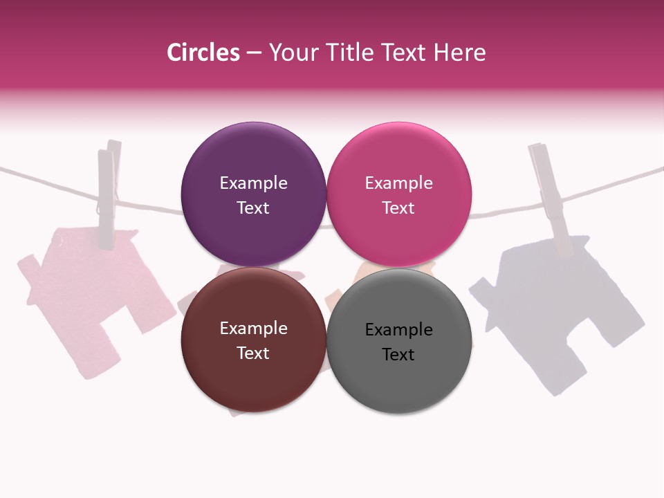 A Line Of Clothes Hanging From A Clothes Line PowerPoint Template