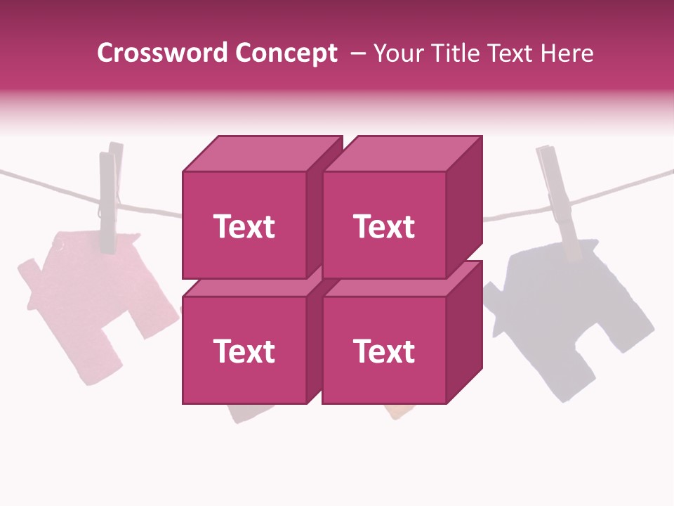 A Line Of Clothes Hanging From A Clothes Line PowerPoint Template