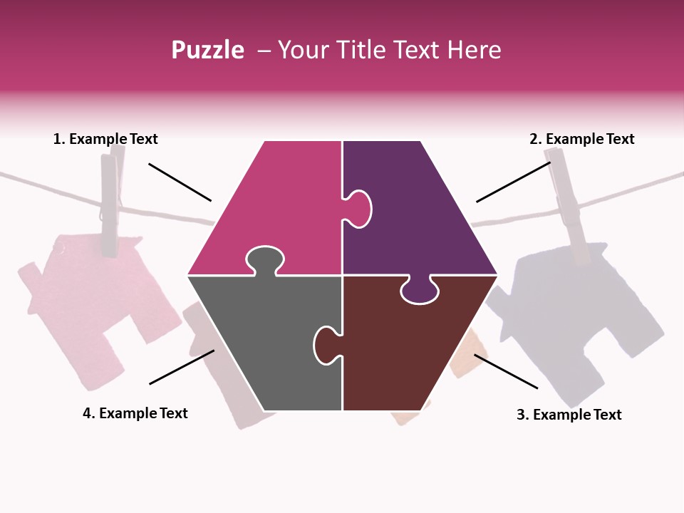 A Line Of Clothes Hanging From A Clothes Line PowerPoint Template