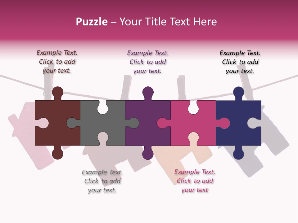 A Line Of Clothes Hanging From A Clothes Line PowerPoint Template