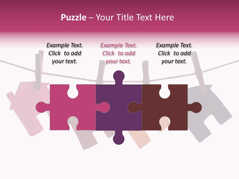 A Line Of Clothes Hanging From A Clothes Line PowerPoint Template