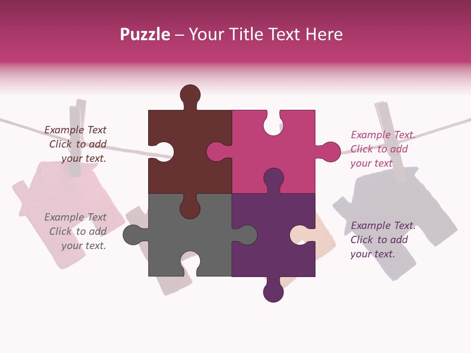 A Line Of Clothes Hanging From A Clothes Line PowerPoint Template