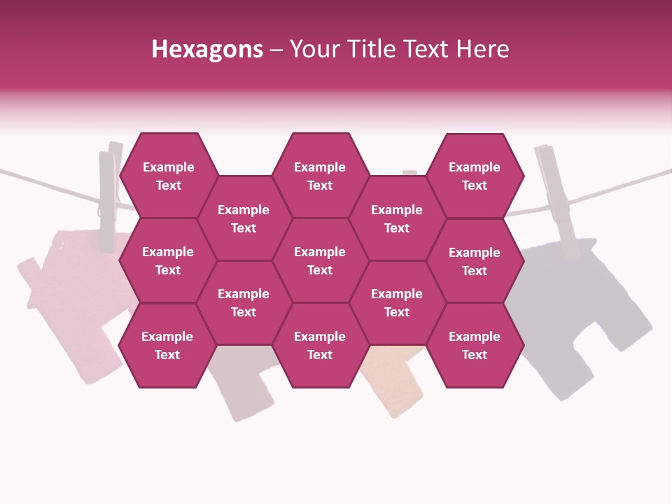 A Line Of Clothes Hanging From A Clothes Line PowerPoint Template