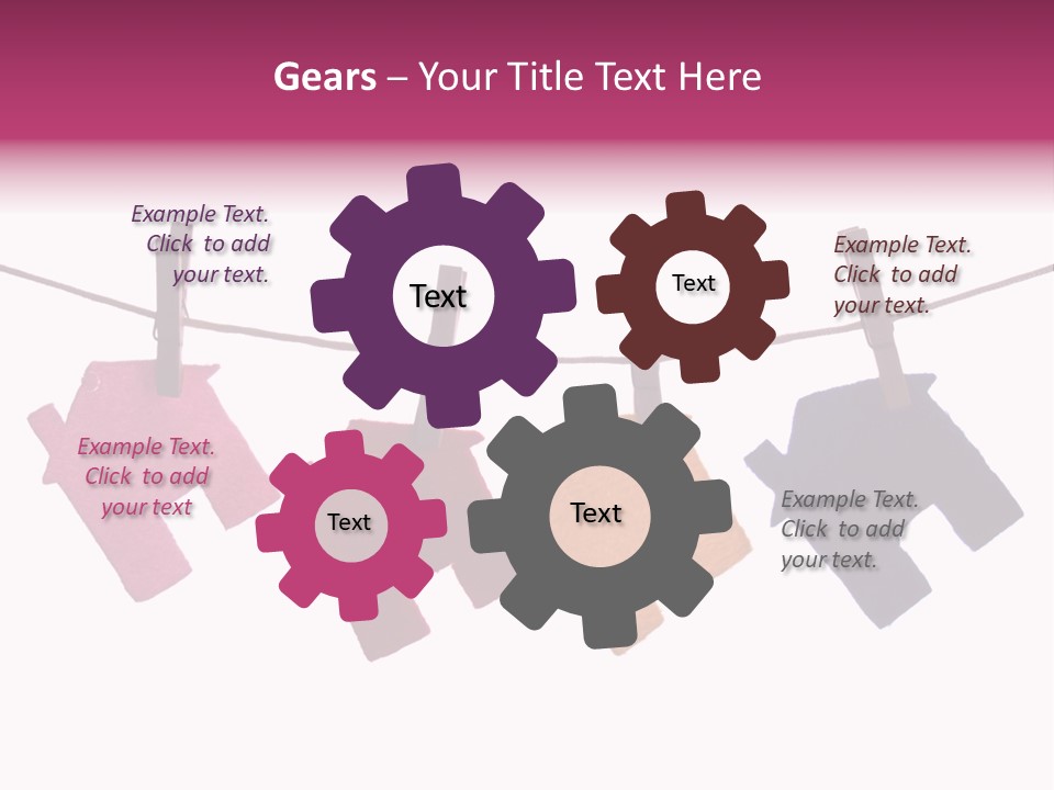 A Line Of Clothes Hanging From A Clothes Line PowerPoint Template