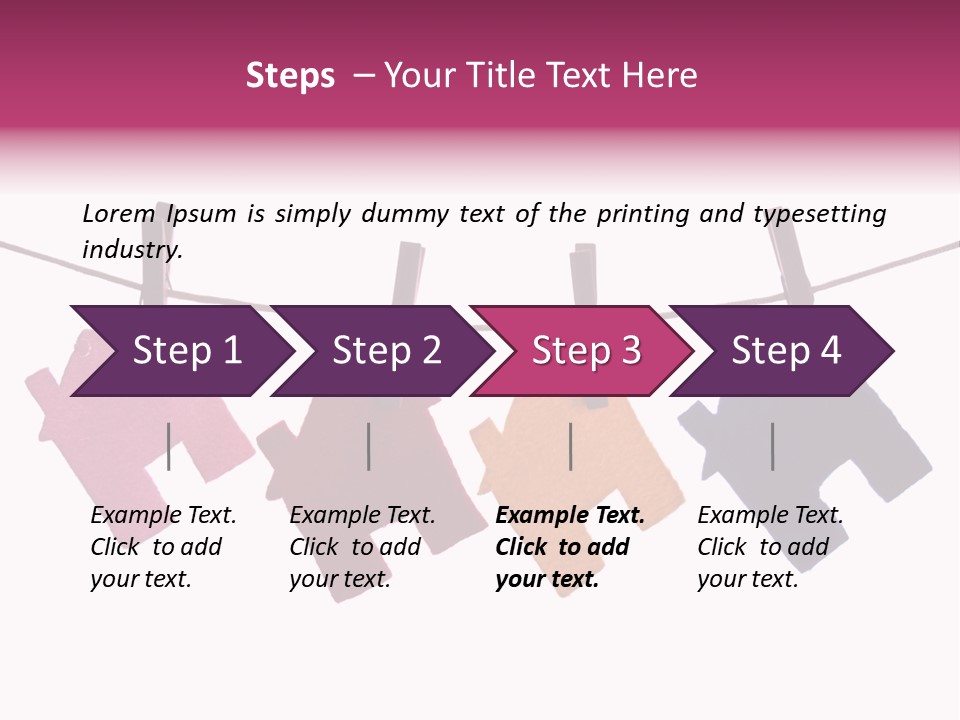 A Line Of Clothes Hanging From A Clothes Line PowerPoint Template