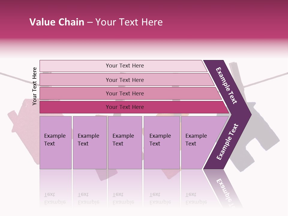 A Line Of Clothes Hanging From A Clothes Line PowerPoint Template