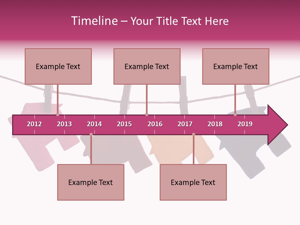 A Line Of Clothes Hanging From A Clothes Line PowerPoint Template