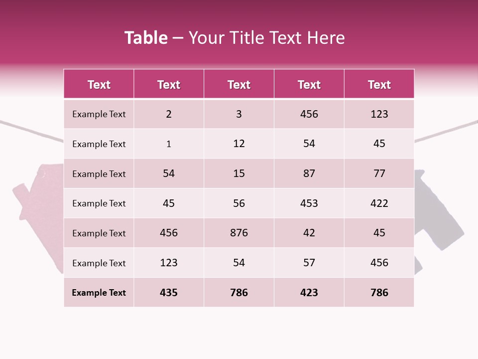 A Line Of Clothes Hanging From A Clothes Line PowerPoint Template