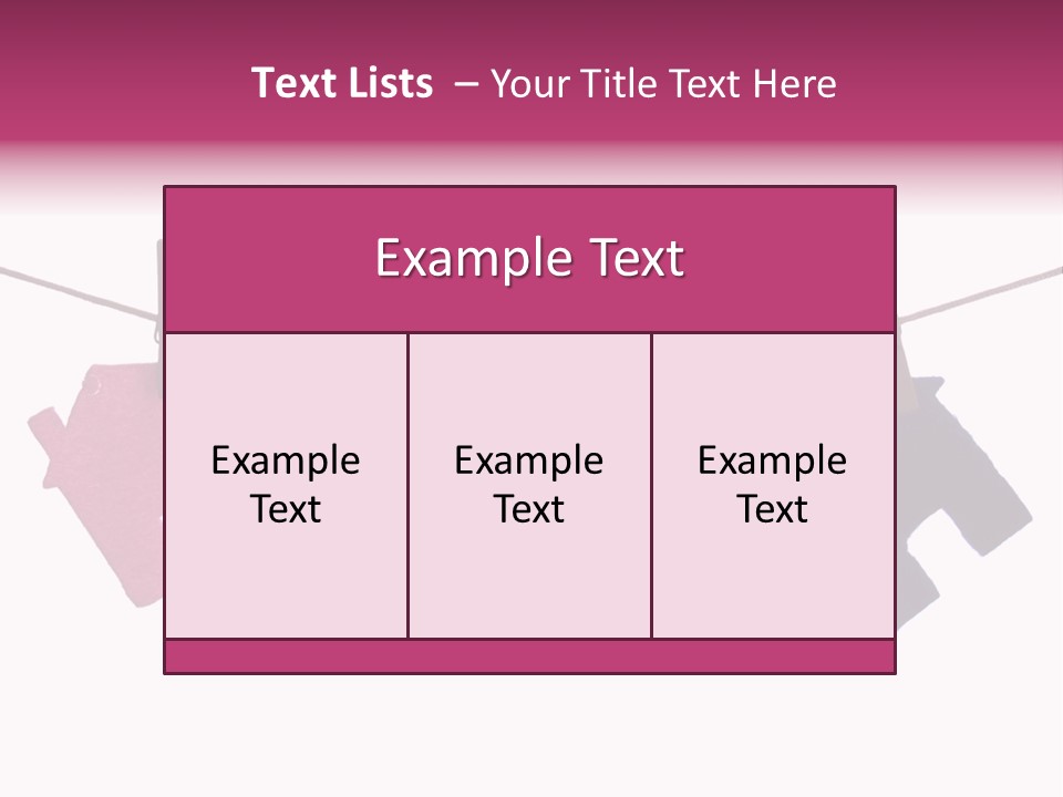 A Line Of Clothes Hanging From A Clothes Line PowerPoint Template