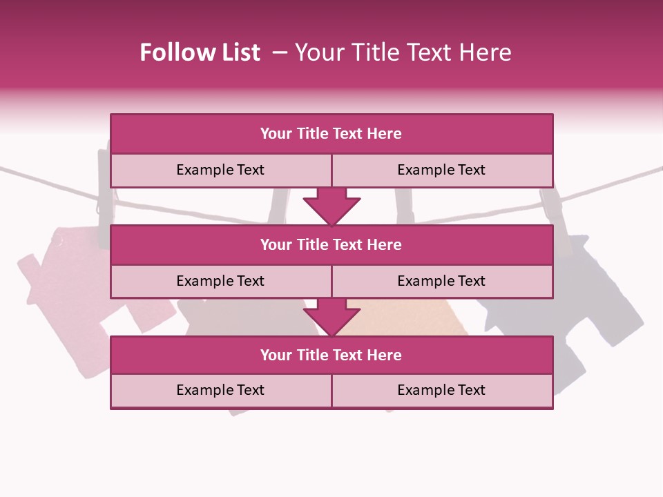 A Line Of Clothes Hanging From A Clothes Line PowerPoint Template