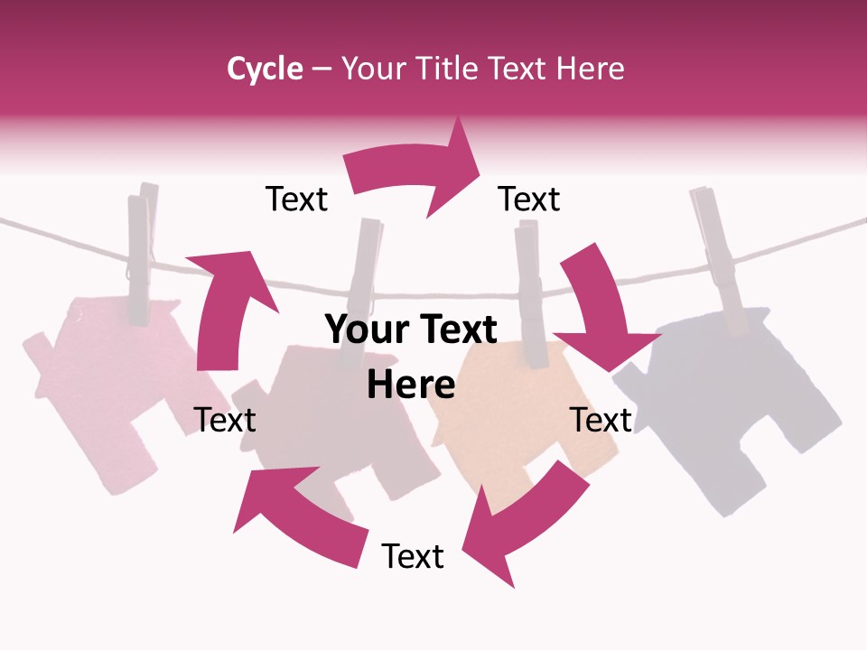 A Line Of Clothes Hanging From A Clothes Line PowerPoint Template