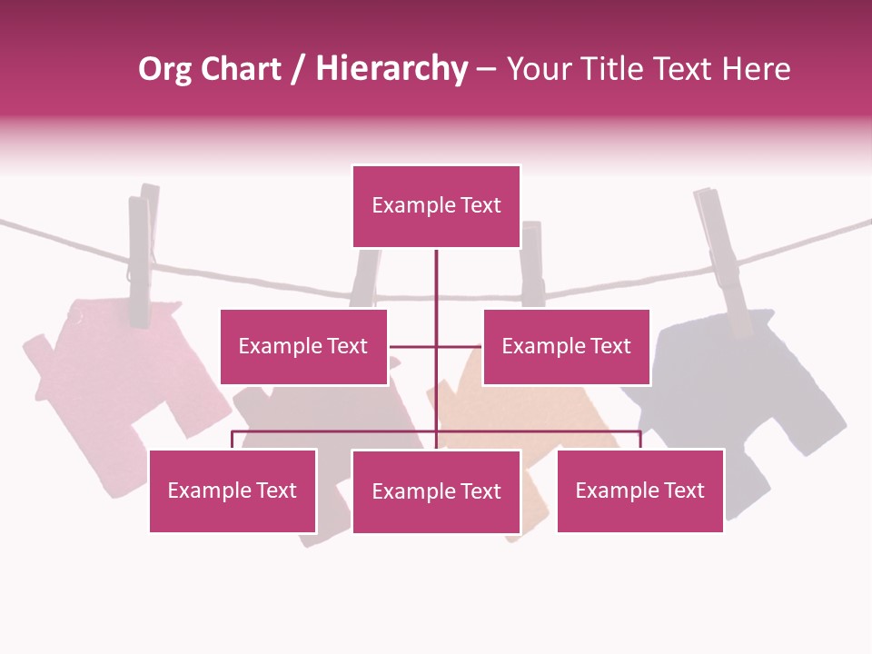 A Line Of Clothes Hanging From A Clothes Line PowerPoint Template