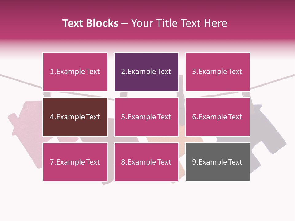 A Line Of Clothes Hanging From A Clothes Line PowerPoint Template