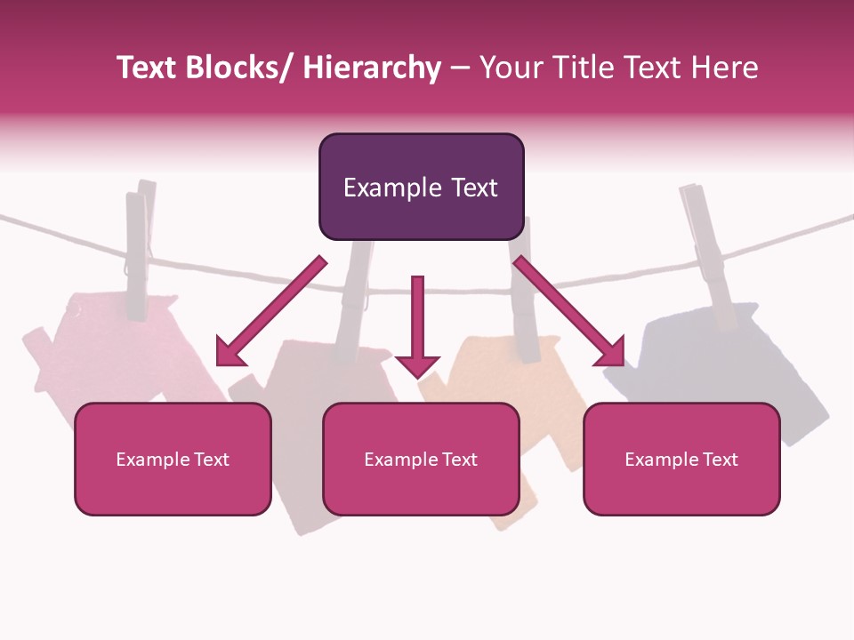 A Line Of Clothes Hanging From A Clothes Line PowerPoint Template