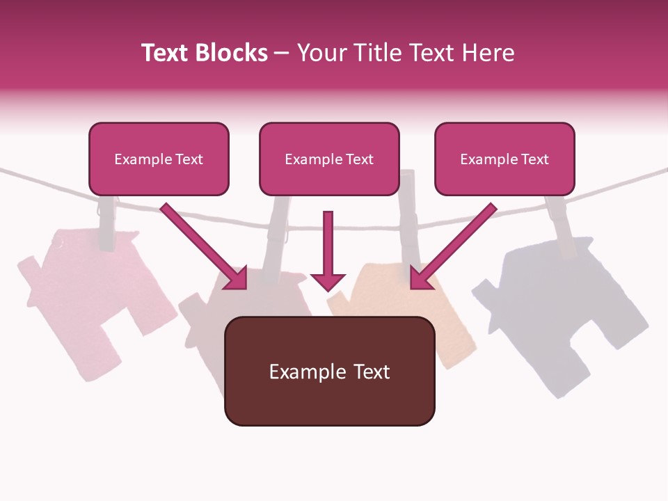 A Line Of Clothes Hanging From A Clothes Line PowerPoint Template