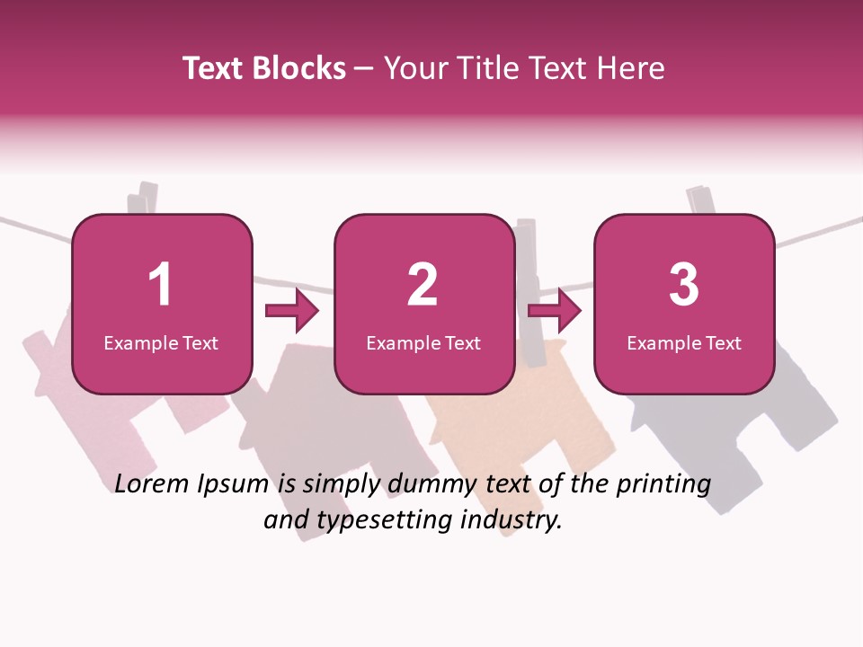 A Line Of Clothes Hanging From A Clothes Line PowerPoint Template