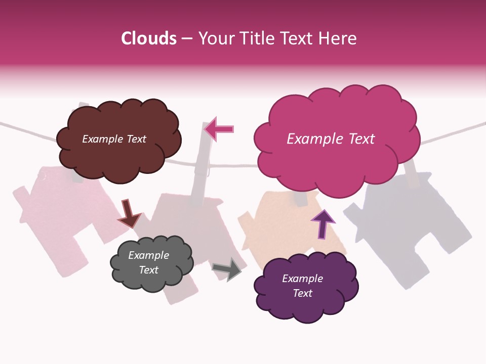 A Line Of Clothes Hanging From A Clothes Line PowerPoint Template
