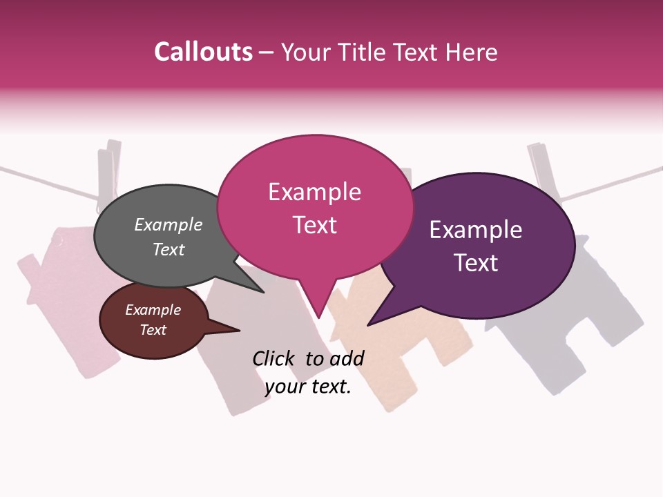 A Line Of Clothes Hanging From A Clothes Line PowerPoint Template