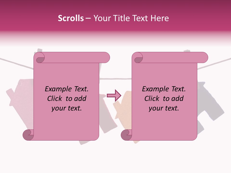 A Line Of Clothes Hanging From A Clothes Line PowerPoint Template
