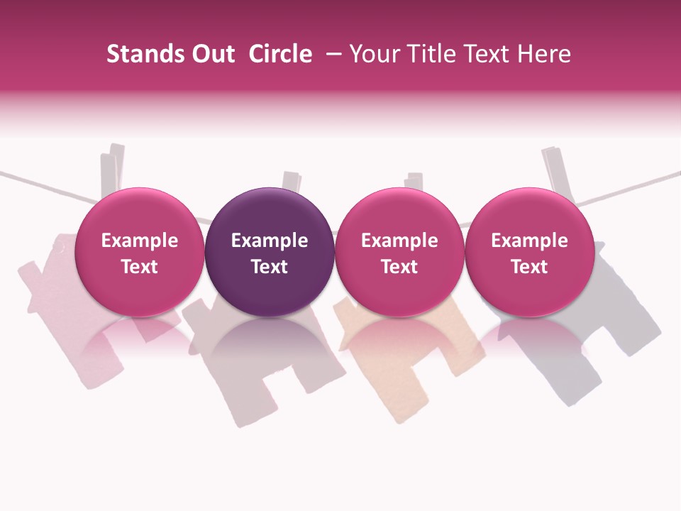 A Line Of Clothes Hanging From A Clothes Line PowerPoint Template